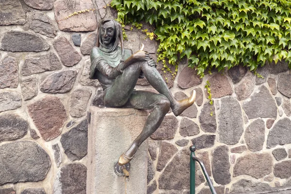 Eulenspiegel Fountain in Moelln, Germany — Stock Photo, Image