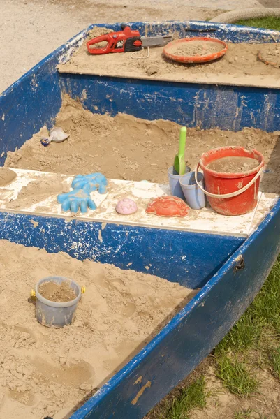 Sandpit in a rowboat — Stock Photo, Image