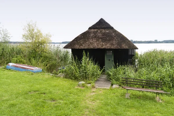 Boathouse op de Schaalsee in Duitsland — Stockfoto