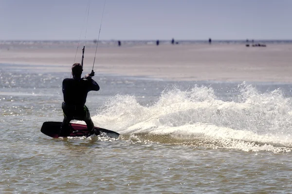 Op het strand van St. Peter-Ording in Duitsland — Stockfoto