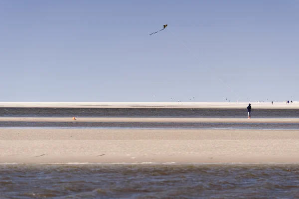 Na praia de St. Peter-Ording na Alemanha — Fotografia de Stock