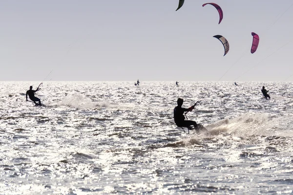 Kitesurfer в Санкт міського — стокове фото