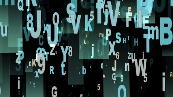 Digital Illustration of Letters and Numbers — Stock Photo, Image