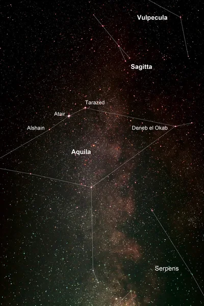 NightSky Aquila a mléčné dráhy — Stock fotografie