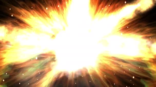 4 k で宇宙の爆発のデジタル アニメーション — ストック動画