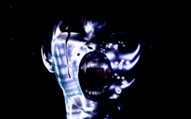 bir kadın yüzü dijital görüntüleme