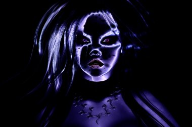 bir kadın yüzü dijital görüntüleme