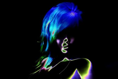 bir kadın yüzü dijital görüntüleme