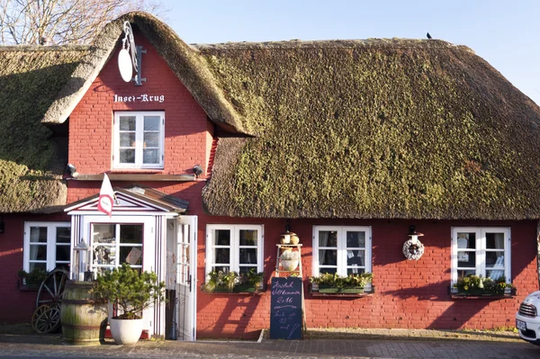 Thatched Roof House on Amrum in Germany — Stock Photo, Image