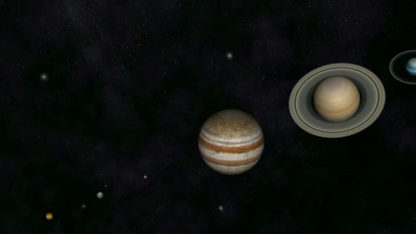 Animación del Sistema Solar — Vídeo de stock