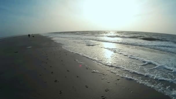 Морська сцена на острові Amrum Північно фризької острів в Німеччині — стокове відео