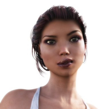 Bir yüz ifadesi dijital illüstrasyon