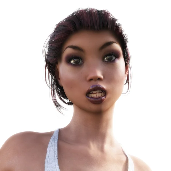 顔の表情のデジタル イラストレーション — ストック写真