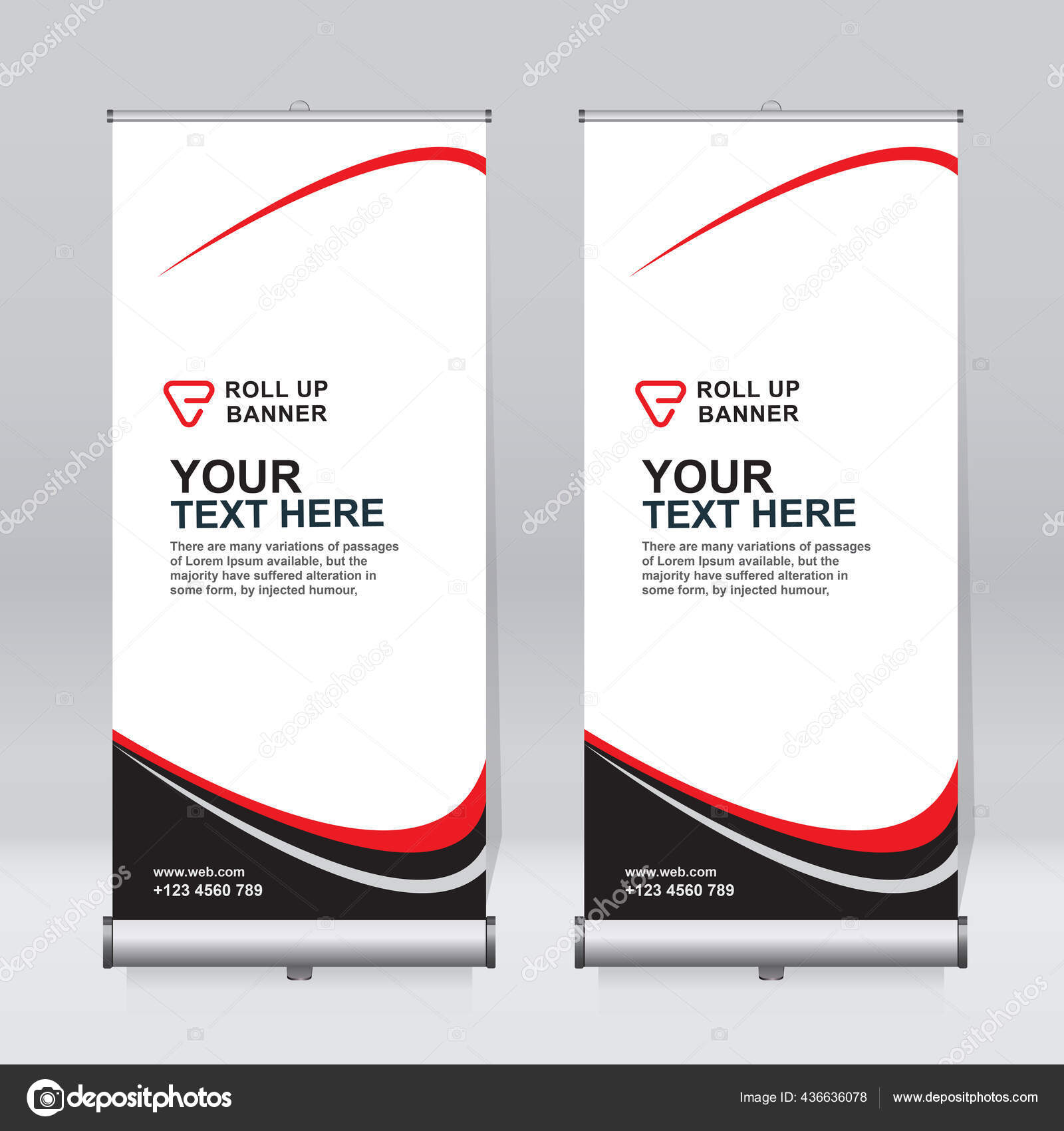 Roll Banner Design Template Vertical Corporate Background Pull For Vinyl Banner Design Templates