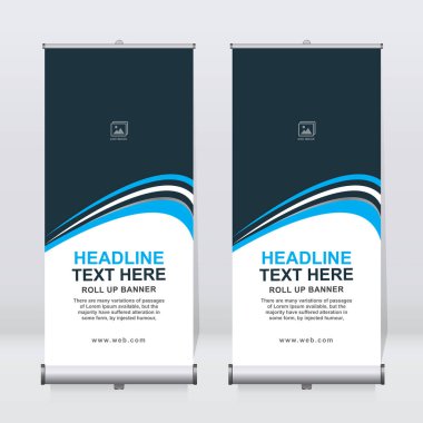 Pankart tasarımı şablonu, dikey, kurumsal arkaplan, tasarımı kaldır, modern geri çekilebilir pankart, dikdörtgen boyutu.