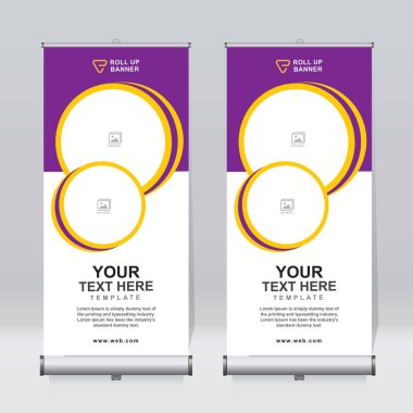 Pankart tasarımı şablonu, dikey, kurumsal arkaplan, tasarımı kaldır, modern geri çekilebilir pankart, dikdörtgen boyutu.