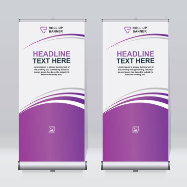 Pankart tasarımı şablonu, dikey, kurumsal arkaplan, tasarımı kaldır, modern geri çekilebilir pankart, dikdörtgen boyutu.