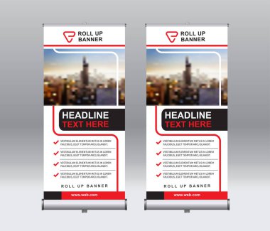 Pankart tasarımı şablonu, dikey, kurumsal arkaplan, tasarımı kaldır, modern geri çekilebilir pankart, dikdörtgen boyutu.