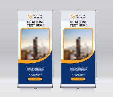 Pankart tasarımı şablonu, dikey, kurumsal arkaplan, tasarımı kaldır, modern geri çekilebilir pankart, dikdörtgen boyutu.
