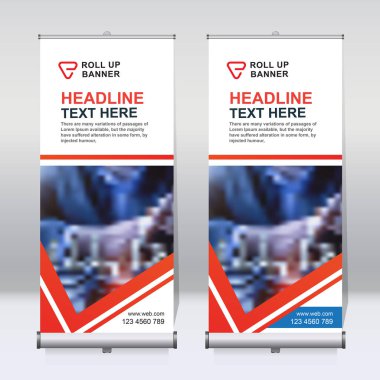 Pankart tasarımı şablonu, dikey, kurumsal arkaplan, tasarımı kaldır, modern geri çekilebilir pankart, dikdörtgen boyutu.