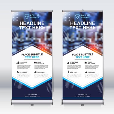 Pankart tasarımı şablonu, dikey, kurumsal arkaplan, tasarımı kaldır, modern geri çekilebilir pankart, dikdörtgen boyutu.