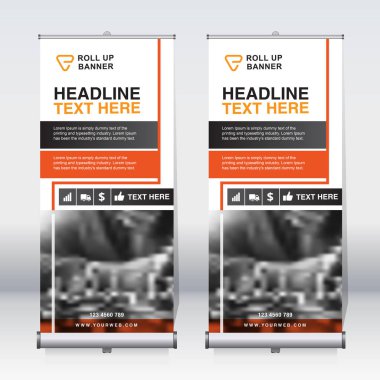 Pankart tasarımı şablonu, dikey, kurumsal arkaplan, tasarımı kaldır, modern geri çekilebilir pankart, dikdörtgen boyutu.