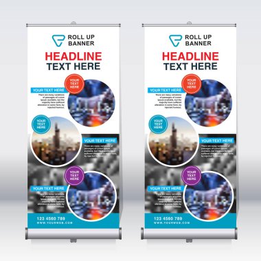 Pankart tasarımı şablonu, dikey, kurumsal arkaplan, tasarımı kaldır, modern geri çekilebilir pankart, dikdörtgen boyutu.