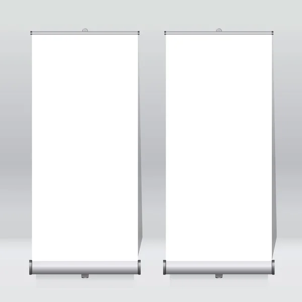Roll Πρότυπο Σχεδιασμού Banner Κάθετο Εταιρικό Υπόβαθρο Τραβήξτε Επάνω Σχεδιασμό — Διανυσματικό Αρχείο
