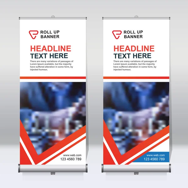 Pankart tasarımı şablonu, dikey, kurumsal arkaplan, tasarımı kaldır, modern geri çekilebilir pankart, dikdörtgen boyutu.