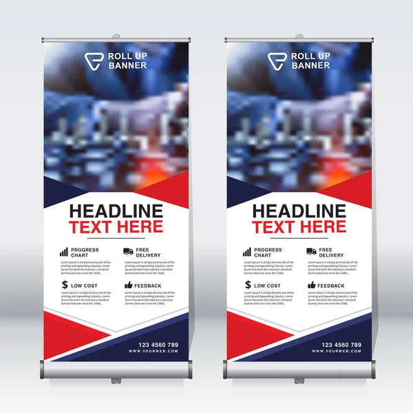 Pankart tasarımı şablonu, dikey, kurumsal arkaplan, tasarımı kaldır, modern geri çekilebilir pankart, dikdörtgen boyutu.