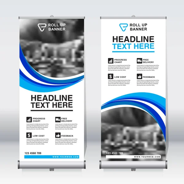 Pankart tasarımı şablonu, dikey, kurumsal arkaplan, tasarımı kaldır, modern geri çekilebilir pankart, dikdörtgen boyutu.
