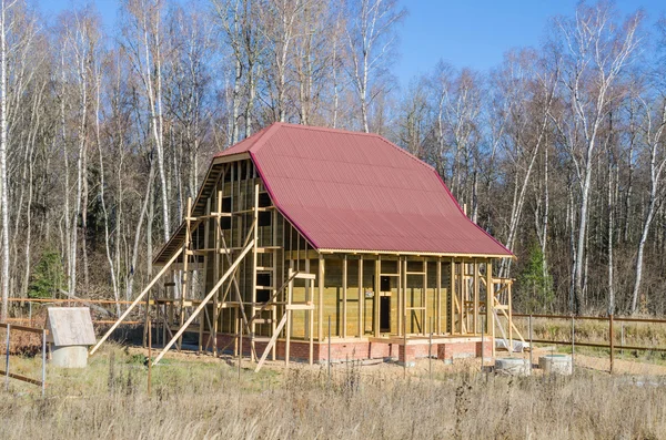 Construction d'une maison de campagne — Photo