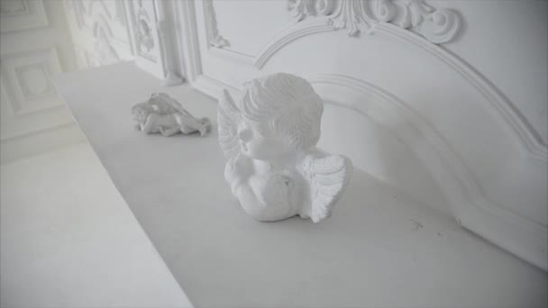 Beautiful Sculpture of an Angel — Stock Video