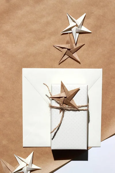 Gift Packaging Design. Minimal Holidays Composition.