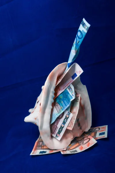 Değişik mezheplerin Euro banknotları deniz kabuğundadır