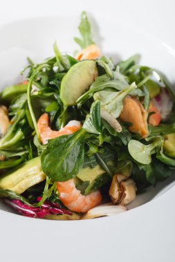 Avokado ve karides salatası