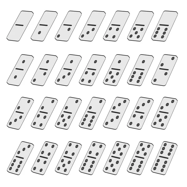 2D illustratie van de tekenfilm van dominospel — Stockfoto
