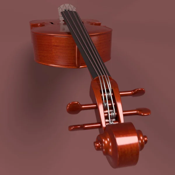3D render bas - müzik aleti — Stok fotoğraf