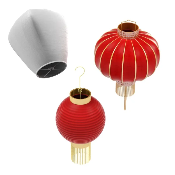Rendering 3d delle lanterne cinesi — Foto Stock