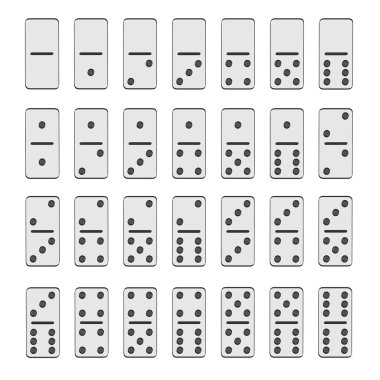domino oyunu 2D karikatür çizimi
