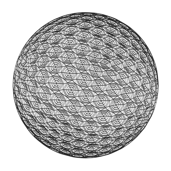 2d cartoon illustration of golf ball — Stock Photo, Image