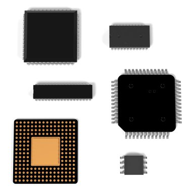 Bilgisayar çipleri 3D render