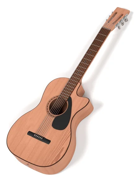 Renderowania 3D gitary akustycznej — Zdjęcie stockowe