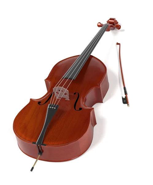 3D-Darstellung von Bass - Musikinstrument — Stockfoto