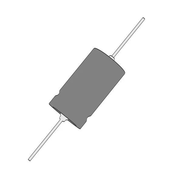 2d cartoon illustraion of capacitor — Stock Photo, Image