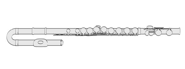 2d 卡通图的长笛 — 图库照片