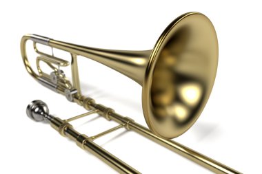 bas trombon 3D render