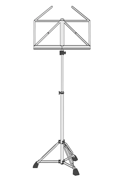 Kreslený obrázek hudební stojan — Stock fotografie