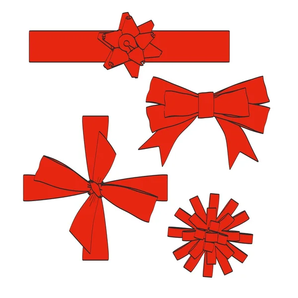 2d cartoon illustration of ribbons — Stock Photo, Image