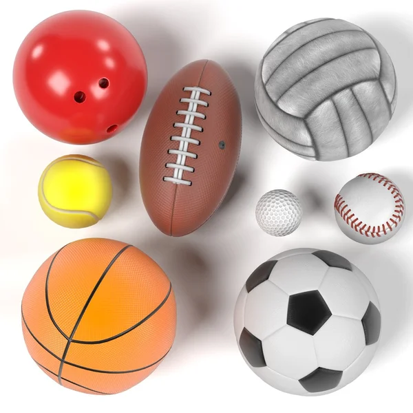 3d rendering of balls set — Stock Photo, Image